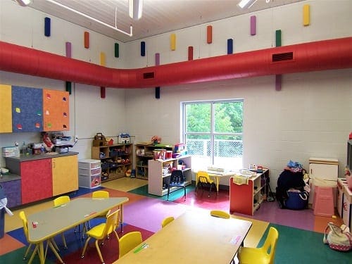 Classroom cabinetry and commercial casework for a daycare